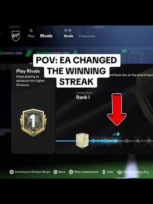 POV! EA Sports changed the winning streak indicator… @EA SPORTS FC #fc25 #divrivals #pov 