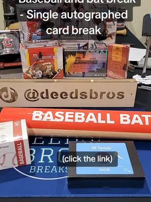 Baseball card mixer break. Baseball and bat break Single autographed card break.  Be live later today! #deedsbros #baseball #MLB #cardcollector #sportscards #topps 