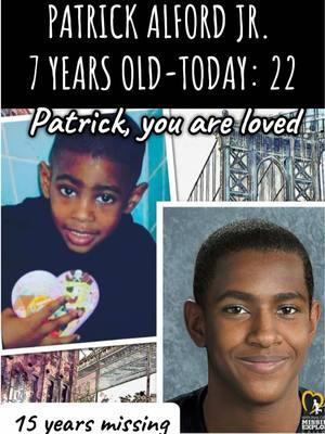 PATRICK ALFORD JR.  Patrick was last seen in the New York City borough of Brooklyn at approximately 9:00 p.m. on January 22, 2010. He had been placed in a foster home in the Spring Creek Development complex, also known as Starrett City, three weeks before. The Spring Creek Development is in 100 block of Vandalia Avenue. Patrick told his foster mother, Librada Moran, that he planned to run away to rejoin his biological mother, Jennifer Rodriguez. A photo of Rodriguez is posted with case summary. Patrick was last seen assisting Moran with household chores; he took out the trash and never came back. He has never been heard from again. Rodriguez, who lives in the New York City borough of Staten Island, lost custody of Patrick and his four-year-old sister for alleged neglect. She reportedly knew the address of his foster home, and her aunt claims she had threatened to kidnap Patrick. A few days after Patrick's disappearance a judge ordered her to present her son at a family court hearing. Rodriguez didn't do so, stating she didn't have Patrick and didn't know his whereabouts. She was briefly jailed for contempt, then released after she passed a polygraph test. She still maintains her innocence in her son's disappearance, stating she believed he ran away and is hiding somewhere. Various other members of Patrick's family, including people as far away as Maryland and Florida, have been investigated in his case. Several of Patrick's relatives have accused each other of hiding him. Patrick may still be in the Brooklyn area. His case remains unsolved. #missingyou #missing #anniversary #patrickalford #patrick #alford #brooklynny #newyork #ny #fostercare #fostercarestories #foster #care #cps #unfit #prayers #answers #answer #blm #anniversaries #where #truecrime #truecrimestory #crimetok #crimejunkie #crimestory #fy #fyp #fypシ #foryoupage #viralvideo #viraltiktok #tiktok #boost #hope 