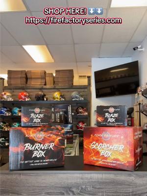 IT’S HAPPENING!! We are happy to introduce our brand new Fire Factory boxes. We now offer the Igniter box, containing one NFL jersey, the Blaze Box, containing one mini helmet, the Burner Box, containing one Replica Helmet, and lastly the scorcher box, which has one authentic helmet. The Blaze, Burner, and scorcher boxes also come in the Top Shelf tier for even bigger names and bigger hits! If you want the hottest name in memorabilia, then Fire Factory is for you!  SHOP HERE! ⬇️⬇️ https://firefactoryseries.com #fypシ #fyp #sportsbreaks #sportsmemorabilia #breaks #sportscollectibles #sportsmem #sportsmemorbilia #minihelmet #signedmemorbilia #nfl   #MLBB8TH 