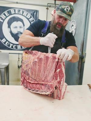 Removing the Chuck Roll from a Wagyu Beef. 🔪 #fyp #foryou #beef #butcher #wagyu #butchering #thebeardedbutchers #youtube #meat