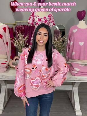 Valentine Queen of Sparkle is top tier. #queenofsparkle #queenofsparklevalentine #ValentinesDay #valentinetop #queenofsparkletop #texasboutique #edinburgtx #shopsmall #loveisintheair #onlineboutique #SizeInclusive #valentineootd #rgv956 #seasonoflove 