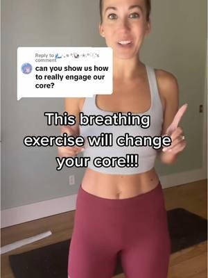 Replying to @🌊⋆｡𖦹 °.🐚⋆❀˖°🫧 learning how to breathe in Pilates is KEY for core engagement!! #pilatescore #pilatesabs #coreactivation 