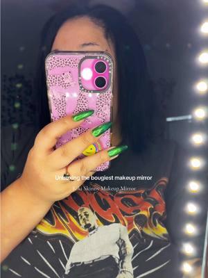 Love that it has bluetooth and can control my phone camera too #rikimirror #rikiskinny #makeupmirror #ledmirror #vanitymirror #mirror #bougie 