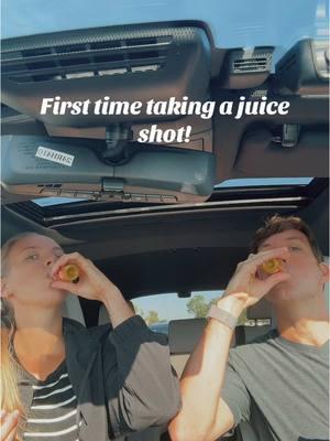 Got my brother to take a juice shot w/ me! #healthandwellness #juiceshot #juice #healthy #fyp #diet #healthylivingtips #GymTok @Mario 