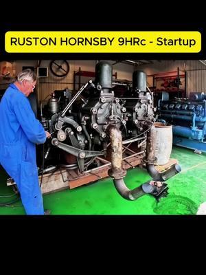 RUSTON HORNSBY 9HRc - Startups #cylinder #internalcombustionengine #v16 #v12 #usa🇺🇸 #fy 