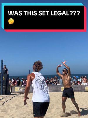 Was this Set LEGAL?🤔🏐🤯 #volleyball #beachvolleyball #volleyballworld #volleyballlife #volleytok #highschoolvolleyball #haikyuu #rally #sports #sportstiktok #volleyballtiktok #volleyballplayer #question #debate 