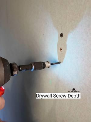 Set drywall screws at the right depth #DIY #drywall #screws #gobuildstuff 