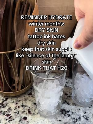 Drink your water. Eat your fruit & veggies. #sacredarttattooct #fyp #tattoo #tattooeducation #tattooartist #winter #aesthetic 