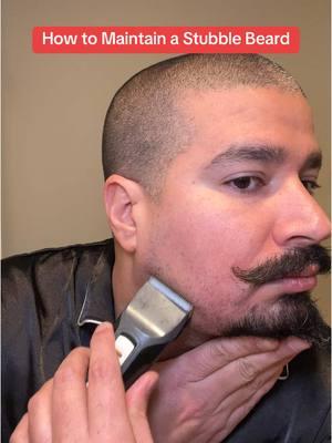 How to maintain a stubble beard! #stubblebeard #beardscape #beardtrimmer #beardtrim #mustachegoateecombo 