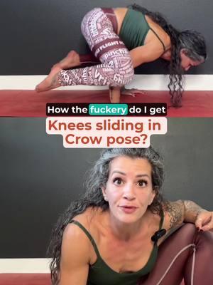 "How the F*ckery do I get my knees to stop sliding in Crow pose?!" Is this you? 👆 Feel like every time you come into Crow pose, your knees slip and slide all over the place? You’re not alone! I'm a yoga teacher who specializes in helping beginner and intermediate yogis master arm balances and inversions (FAST!), and this is hands down THE #1 question I get from my students. Most yoga classes don't have the time to break down arm balances like Crow pose in the detailed way you need. As a student, I know how frustrating it is to try and try without understanding why you’re not flying. The secret your yoga teacher probably hasn't told you? Keeping your knees on your arms has little to do with the amount of upper body strength you have! I'm going to blow your mind 🤯 with this one, so be sure to share this with a friend who’s also struggling with Crow pose! 👇 If your knees slide down your arms (towards your elbows), actively pull your knees UP to your chest. ⏪ ⏩ If your knees slide out to the sides, imagine you're holding a beach ball between your thighs and squeeze your knees IN. The most important part is prepping your body during the warm-up by practicing the same actions you'll do in the pose. If you’ve been struggling with Crow pose (or any arm balance) and feel like you’re missing the key details that make it possible in your body… I hate to break it to you, but you probably are! This is why I created my free Arm Balance Masterclass, where I break down all of this (and more) with detailed step-by-step instructions, unique cues, and tips that will finally make sense in your body. 🔴 Click the l!nk in my b!o to check it out. You’ll be completely blown away by what you’re capable of with the right method and approach. I’ll see you in the training! . . . #armbalancetraining #yogabalancepose #yogabalanceact #yogabalancepose #yogabreath #onandoffthemat #yogaforbegginers #flexibilitytips #yogapracticeeveryday #handbalancing #yogatips #learnyoga #handstandtraining #yogastrength #yogaflexibility