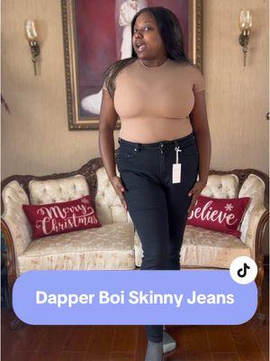 𝐋𝐈𝐍𝐊 𝐈𝐍 𝐁𝐈𝐎! BIG fan of @Dapper Boi jeans and an even BIGGER fan of what they stand for! Inclusive clothing is what my platform is all about #skinnyjeans #inclusivefashion #midsizefashion #dapperboi 