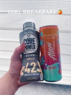 girl breakfast: @Alani Nutrition + @fairlife makes a yummy high protein dirty energy drink that tastes like a creamsicle! 🍊🧡 save this and make it asap and thank me later! #girlbreakfast #alaninu #alani #energydrink #energydrinkaddicts #orangekiss #highprotein #highproteinrecipes #highproteinbreakfast #trending #creamsicle 