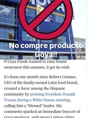 BOYCOTT!!! NO COMPREN PRODUCTOS GOYA!!! DONT BUY GOYA PRODUCTS!!! #latinos #losangeles #migrantlivesmatter #mexico🇲🇽 #fypシ #equality #dignity #respect #tiktok #freedom #parari #fypage #foryoupage❤️❤️ #latinos #fypシ゚viral @EL REVOLUCIONARIO 🇲🇽🇺🇲 @Roberto Rodriguez @Maricruz🇲🇽❤️🇲🇽💪🙏 @M🐬🐢🇲🇽🇺🇲R @maggie😍 @🇲🇽 Lily Gándara 🇲🇽 @NewsNation @Luis @Señor Barragan @Dr. Watson505 @ACLU 