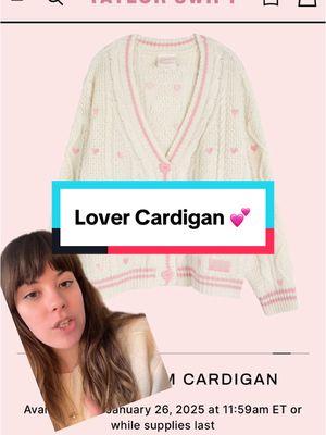 WE HAVE A LOVER CARDI!!! 💕💕💕💕💕 #taylorswift#swifttok#taylornation#swiftietiktok#swifttoker#swifttoks#swiftliketaylor#taylorswiftlover #lovercardigan #lovertaylorswift 