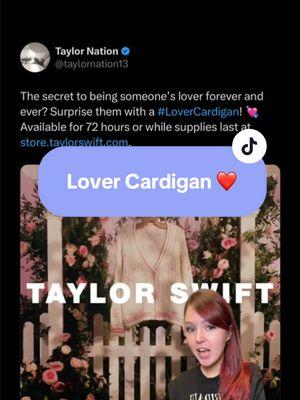 Lover Cardigan ❤️ #taylorswift #lovercardigan #lovertaylorswift #taylornation 