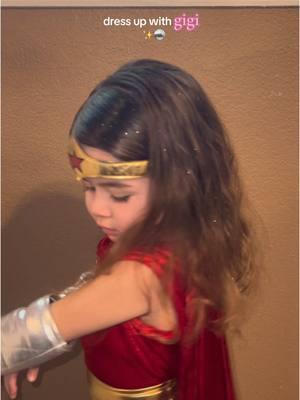 Love this era for her 🤭 s/o to my dad for always coming through he found this costume on amazon 🫶🏻 #babygirlgigi #gigi #grwg #getreadywithgigi #wonderwoman #lamaravilla #dressup #toddlercostume #MomsofTikTok #dailylife #toddlersbelike #toddlerhairstyles #inspohairstyles #glitterhairspray #cute #sassydaughter #forfun #momlife 