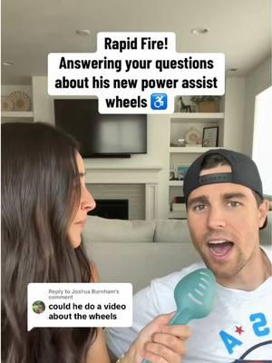 Replying to @Joshua Burnham answering the most asked questions. Let me know if there’s anything else you’d like to know.  #wheelchair #powerwheels #interabledcouple #adapt #wheelchairlife #quadriplegic #paralyzed #newwheels 