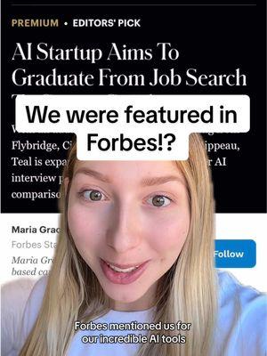 We were featured in Forbes for our AI tools, no biggie but I mean kind of a biggie!!   #aitools #jobsearch #forbes #forbesarticle #jobsearchtools #interviewtips #offerevaluation 