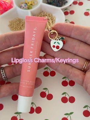 The cutest lipgloss charms or these can double as keyrings or keychains! They’re seriously so cute and have held up so well! #creatorsearchinsights #keychains #lipglosscharms #charms #keyrings 