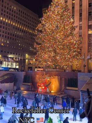 Trochę spóźnione 🌲🗽🇺🇸 🤣 #rockefellercenter #nowyjork🗽 #icerink #lodowisko 