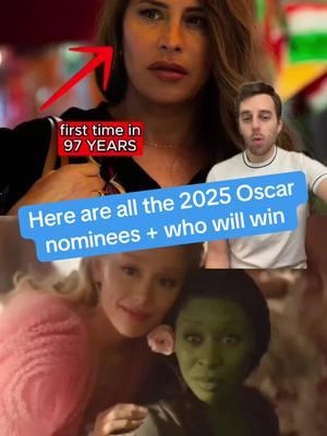 Here are the 2025 Oscar nominees, who’s going to win, and who should win instead #academyawards #oscars #arianagrande #wicked #nickelboys #conclave #a24 #singsing #colmandomingo #demimoore #filmtok 