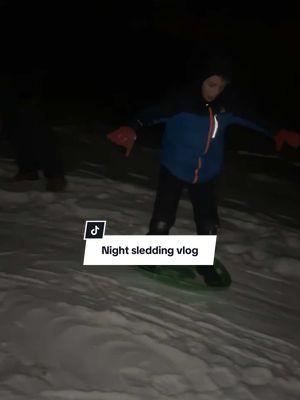 Night sledding ❄️  #siblingvlog #pinafam #Vlog #nightsledding 