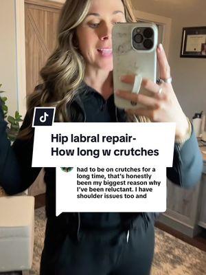 Replying to @Kristi only about 7 days for me! Every doc is different though, I encourage you find one who is into movement is medicine and wants you to use a CPM postop! 🙏🏼#hiplabraltear #hiplabrum #hiplabraltearrecovery #hiplabralrepair 