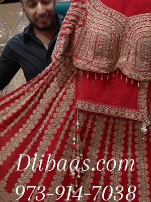 On dasheen fabric heavy stone work embroiderey red color party wear lehenga choli set  #dlibaas #lehenga #lehengacholi #heavylehenga #indianpartywear #lehengaset 