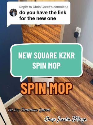 Replying to @Chris Greer Here is a new link for the NEW KZKR spin mop ❤️ #liztheclearancequeen #hopeyouscore✌🏼 #savingmoney #reviewswithliztheclearancequeen #mop #mopping #spinmop #kzkr #kzkrmop #squarespinmop #moppingfloor #moppingwalls #cleaning #CleanTok #clean 