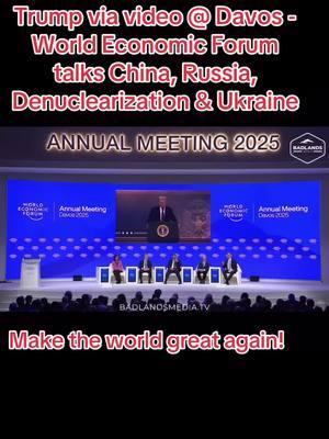 #Trump #Davos #WorldEconomicForum #China #Russia #Ukraine #denuclearization 