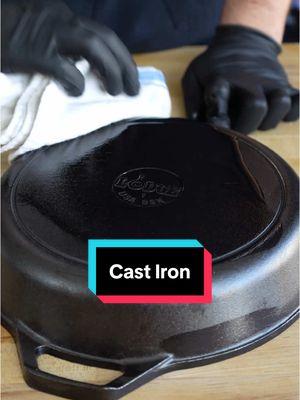 Seasoning Cast Iron is as easy as … 1. Oil 2. Wipe Dry 3. Bake at 500 for 1 hour! As always the more you repeat this process and the more you cook in your cast iron, the better that seasoning will become!  #castiron #castironskillet #seasoning #castironseasoning #nonstick #cookware 