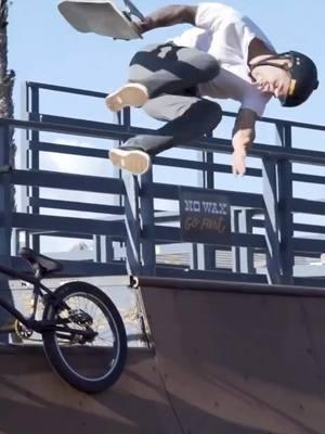 NBD!? One man doubles routine by @trevorjacob 😵‍💫 📹: @rabanimal @thebombhole #skatelite . . . . . #rampsurface #bmx #bmxpark #Skateboarding #skateboardingisfun #skatepark 