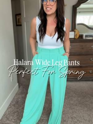 Spring vibes, but make it comfy AND chic! 🌸☀️ I found these Halara Wide Leg Dress Pants in the most stunning Green Color for Spring, and I’m OBSESSED. 💕 Perfect for busy days when I want to look put together without sacrificing comfort. Who else loves adding a pop of color to their wardrobe this season? Let me know your spring must-haves! #Halara #WideLegPants #SpringFashionFinds #ComfyAndChic #WFHMoms #MomStyleInspo @Halara_official 