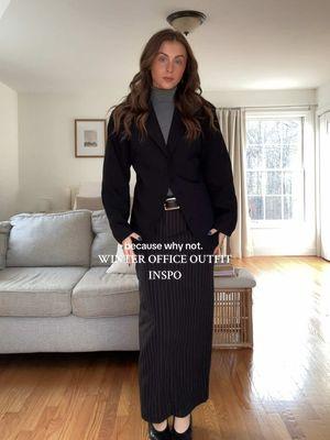 Does anyone else spend an hour scrolling Pinterest the night before an in office day #officeoutfit #winterofficeoutfit #corporatefashion #officeootd #wearingvsstyling #stylingoutfits #officechic #businessprofessional 