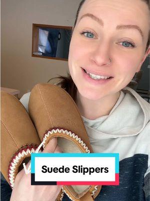 ***I would suggest sizing UP one size! But these are great quality slippers that will last! 🙌🏻 #slippers #houseslippers #slipper #cozy #winterslippers #suede #suedeslippers #suedeshoes #warmslippers 