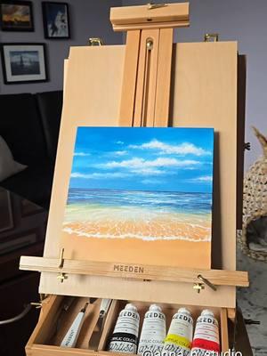 experimenting with my acrylic set from @MEEDEN ART  check out there website  - link in my bio #meeden  #meedenart #meedenisforart #seascape 