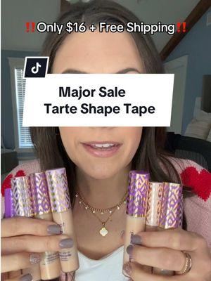 I can not believe the deal on Tarte Shape Tape concealer!! Only $16 + free shipping!!  #tartecosmetics #tarteshapetape #concealerhack #concealertutorial #tartemakeup #darkcirclesundereyes #tarteconcealer 