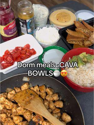 We got CAVA at home 😍😂!! Dorm meals are the best 🥰 #fyp #collegemeals #groceryrestock #collegegroceryhaul #dormlife #fyp #georgiastateuniversity #food #groceryhaul #college #dormlife #dormfood #gsu #georgiastate #university #groceryshopping #collegefood #restock #life  