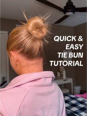 Tie bun tutorial!🫶🏻@Not Your Mother’s #slickbackbun #slickbackbuntutorial #tiebuntutorial #slickbackponytail #buntutorial #slickback #fyp 