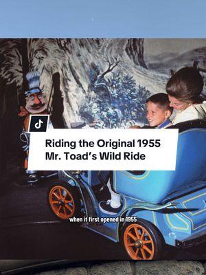 Keep an eye out for the distorted trees throughout this version 👀 they are a hallmark of Disney background artist and Imagineer Claude Coats who got roped into painting Mr. Toad when Disney’s contractor Grosh Studios told Walt they couldn’t complete it in time 🙈 Claude’s style is everywhere in this ride, but other Imagineers worked on it too, from Ken Anderson for the storyboarding, Bill Martin for the track layout, and Yale Gracey for special effects/lighting (including the motorcyclist).  The last scene’s entrance is terrifying but likely was inspired by The Victorian-era "Cabaret de l'Enfer" (H*ll Cabaret), a popular Paris nightclub from the 1890s located in the Montmarte. A Distory listener also pointed out that in Tim Burton’s Beetlejuice, Dante’s Inferno also features a similar face that you walk through as an entrance. Given that Tim Burton grew up in Burbank and went to Disneyland as a teen, its likely he drew his inspiration for that from this version of Mr. Toad’s Wild Ride.  Some of the figures shown here weren’t *technically* there in 1955… the signalman, motorcyclist, and some other figures were likely added in the 1961 refurbishment. But since so little footage exists of this attraction, we did the best we could to piece together what this ride would have looked like, going into more detail in our Distory with Kate & Kirk p0dcast series on Mr. Toad’s Wild Ride🎙️ #mrtoad #mrtoadswildride #disneyland #disneyrides #disneyhistory #disneyparks #fantasyland #retrodisney #vintagedisney #disneyfun #disneyattractions #disnerd #disneynerd #disneylandhistory #povdisneyrides #disneytiktok #disneytok #disneysecrets #extinctdisney #disneytrivia #disneyfacts #disneyfan #disneyfans #distory 