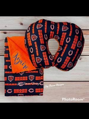 Custom Chicago Bears newborn blanket set with a matching hat and onesie  #joydecordesigns #customribbonsocks #customshirts #customskirt #ribbontutu  #customoveralls #customconverse #customdenimjacket #customsocks #customairforceones #customdenimskirt #blackbusiness #fyp #foryourpage #chicagobears #newbornblanketset 