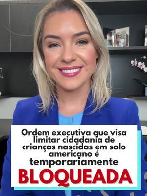 Como previsto, a ordem executiva que visa limitar cidadania de crianças nascidas em solo americano é temporariamente bloqueada 🚨🎉 *Conteúdo meramente informativo* 🌟 Essas informações 𝐍Ã𝐎 𝐜𝐨𝐧𝐟𝐢𝐠𝐮𝐫𝐚𝐦 𝐜𝐨𝐧𝐬𝐞𝐥𝐡𝐨𝐬 𝐣𝐮𝐫í𝐝𝐢𝐜𝐨𝐬. É muito importante uma avaliação no SEU caso específico para uma análise concreta. Você precisa de 𝐚𝐝𝐯𝐨𝐠𝐚𝐝𝐨𝐬 𝐝𝐞 𝐢𝐦𝐢𝐠𝐫𝐚çã𝐨  licenciados nos Estados Unidos para te representar? 𝐍ó𝐬 𝐩𝐨𝐝𝐞𝐦𝐨𝐬 𝐭𝐞 𝐚𝐣𝐮𝐝𝐚𝐫! 📍𝐑𝐞𝐩𝐫𝐞𝐬𝐞𝐧𝐭𝐚𝐦𝐨𝐬 𝐜𝐥𝐢𝐞𝐧𝐭𝐞𝐬 𝐞𝐦 𝐜𝐚𝐮𝐬𝐚𝐬 𝐢𝐦𝐢𝐠𝐫𝐚𝐭ó𝐫𝐢𝐚𝐬 𝐞𝐦 𝐭𝐨𝐝𝐨𝐬 𝐨𝐬 𝐄𝐬𝐭𝐚𝐝𝐨𝐬 𝐔𝐧𝐢𝐝𝐨𝐬. Contato: https://linktr.ee/jabourlawfirm 📲 (781)787-2676 - Link na Bio 📨 info@JabourLaw.com 🌐 JabourLaw.com . . . #JabourLaw #imigracao #advogada #information #informacao #fyp #ImmigrationAttorney #Immigration #foryou #foryourpage 