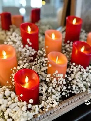 Baby’s Breath Candle Garden ❤️ let the love, light and romance take center stage in your home this Valentine’s Day. This pretty pink and red mixed candle arrangement floats among a sea of delicate baby’s breath, creating a simple, yet stunning centerpiece.  I love that this idea can be easily recreated on both a smaller or larger scale depending on what best fits your home and space. Comment SHOP below to receive a DM with the link to shop this post on my LTK ⬇ https://liketk.it/537bo #ltkseasonal #ltkhome #ltkstyletip #valentinesdaycenterpiece #candlesandflowers #babysbreath #Candlegarden #weddinginspo #eventplanningideas 