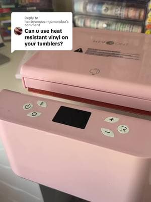 Replying to @hairbyamaazingamandaa 100% YES! Just check the temps and time needed for it! #tumblerheatpress #heatpressvinyl #heatpressmachine #craftingessentials #sublimationtools #crafttok 