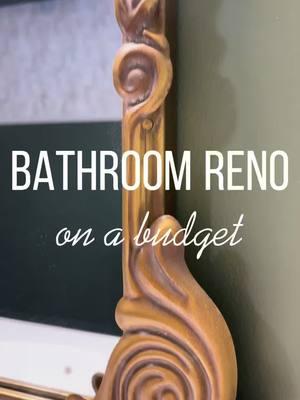 I wanted a moody bathroom ✨on a budget✨ and this was the final result!  #bathroommakeover #bathroomremodel #bathroomrenovation #renoonabudget #bathroomdesign #bathroomreno #DIY #fyp #budgetfriendly 