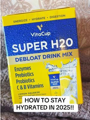 I no longer drink my water without my VitaCup Super H2O in it! It’s just a light refreshing flavor plus the benefits! Message me for product link if you want to try! #superh20 #debloat #debloatingtips #prebiotic #probiotic #vitamincdrink #vitaminb #drinkmix #vitacup #hydrate #digestiontips #healthyenergy #supplementsthatwork 