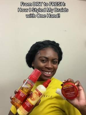 You’ve got a thumb injury but still need your curls looking flawless!  @Creme of Nature came through with their leave-in conditioner, mousse, and edge control for the perfect refresh.  #CremeOfNature #ProtectiveStyles #NaturalHairRefresh #BraidsGlowUp #EffortlessCurls 