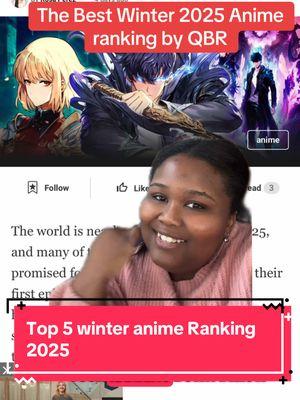 The best winter 2025 anime ranking from QBR versus my ranking #animeranking #animetiktok #rankinganime #animefyp #animetok #apothecarydiaries #SoloLeveling #SoloLevelingAnime #MyHappyMarriage 