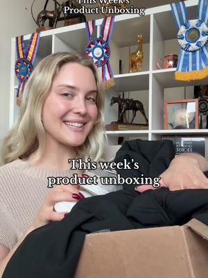 This week’s product unboxing #equestrian #horseriding #horseowner #horseproducts #heatedjacket #horsegirl #horsechores #barnchores #lemieux #horsesoftiktok #horsetok #equestriansoftiktok #equestrianstyle #heydudes #fypシ #aqha #western #western riding 